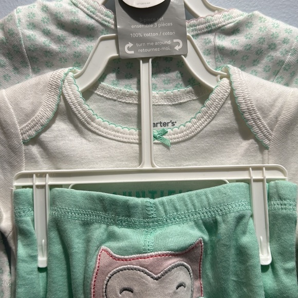 NWT Carter’s Owl Matching Set - 6 mos - 3pcs - onesies and leggings - Picture 4 of 8